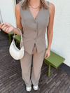 Nova | Wide leg trousers | Taupe | Tall