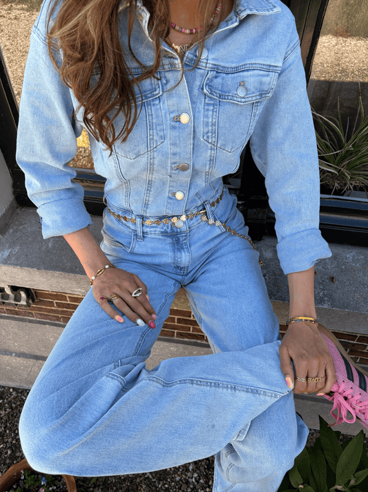 Zoë Denim Jumpsuit | Straight leg | Stretch | Blue | Tall