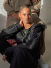 Khloé Zipper Hoodie | Black | Tall