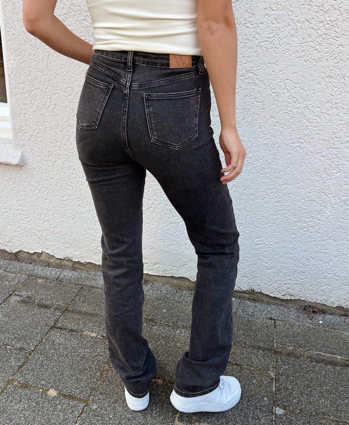 Grace Straight Leg Jeans | Dark gray | Stretch | Tall