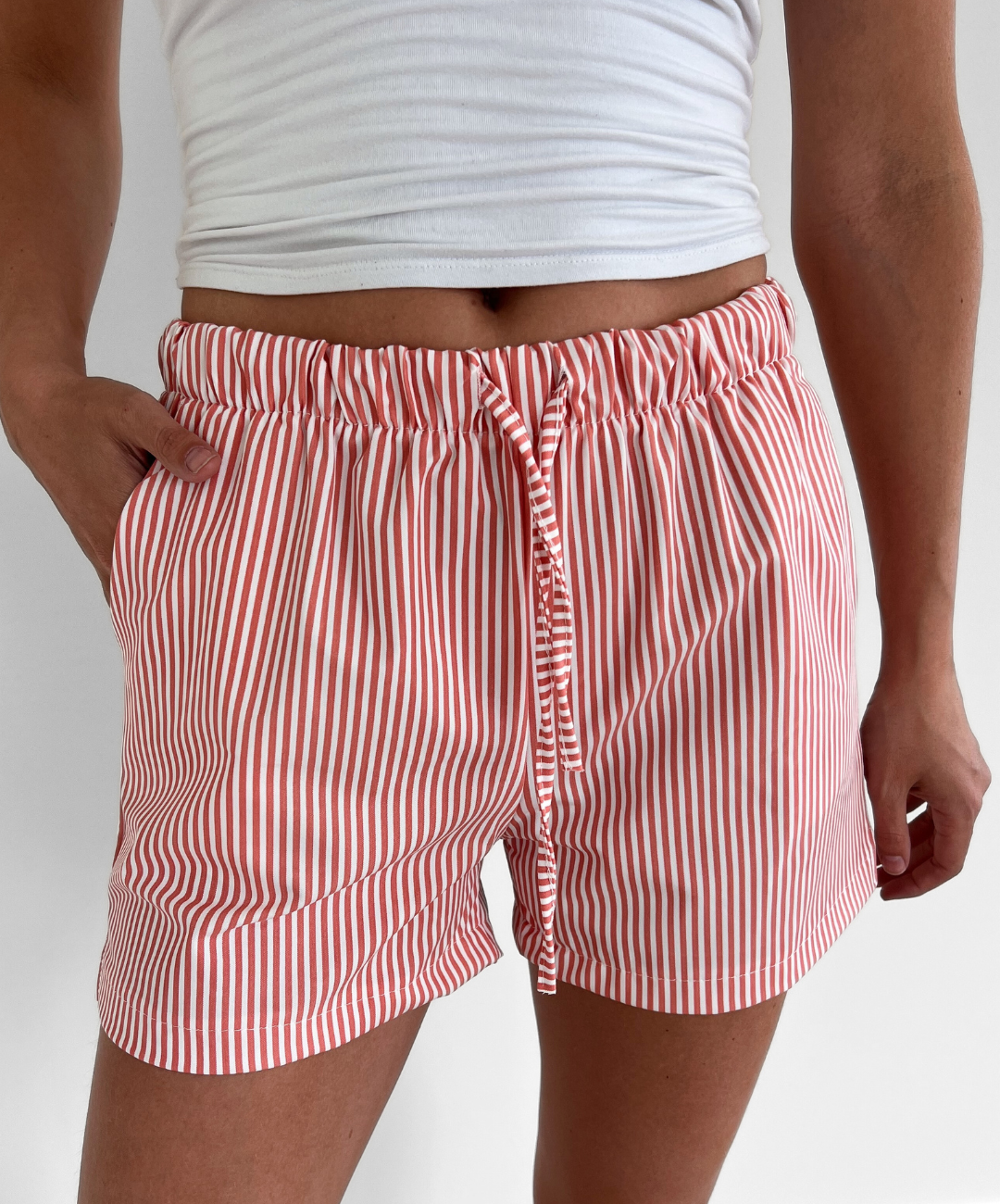 Lize shorts | Red striped | Tall