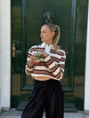 Maya Polo | Striped white burgundy | Tall