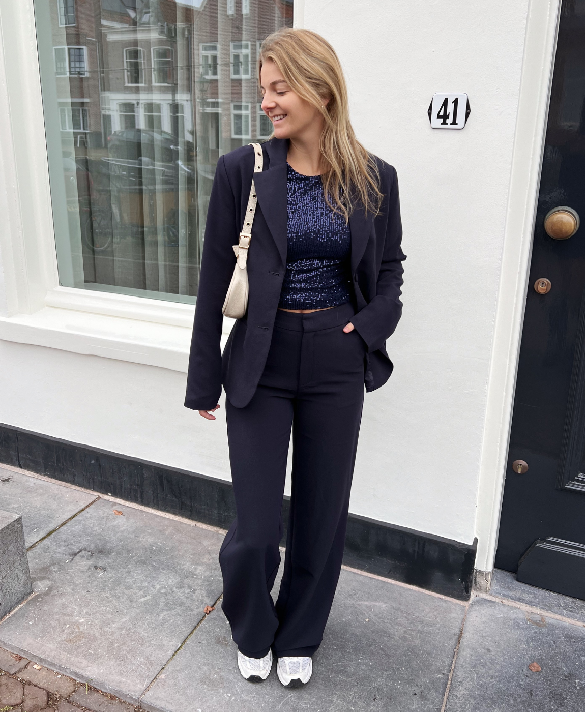 Nova | Wide leg trousers | Navy | Tall