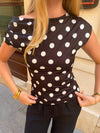 Amber Polkadot top | Black white | Tall