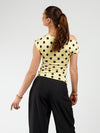 Amber Polkadot Top | Yellow Black | Tall