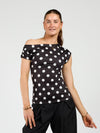 Amber Polkadot top | Black white | Tall