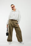Noor Parachute Pants | Green | Tall