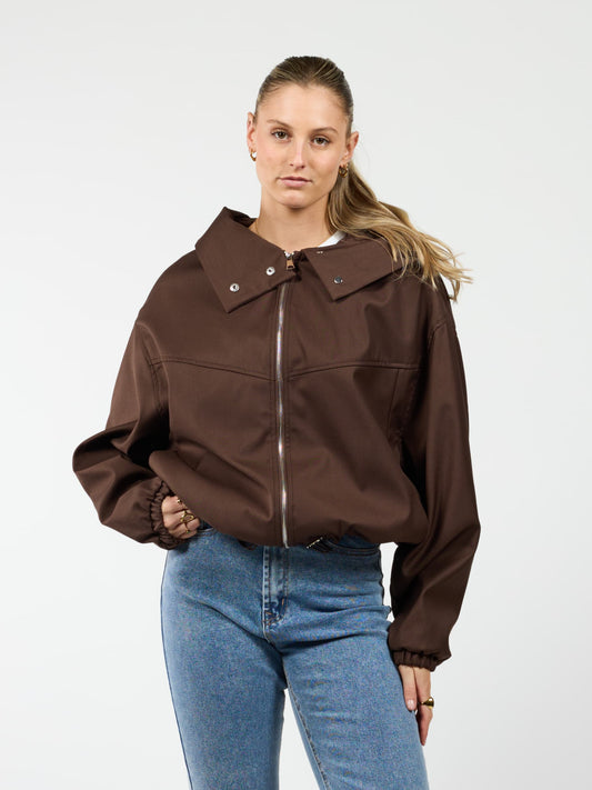 Bibi jacket | Dark brown | Tall