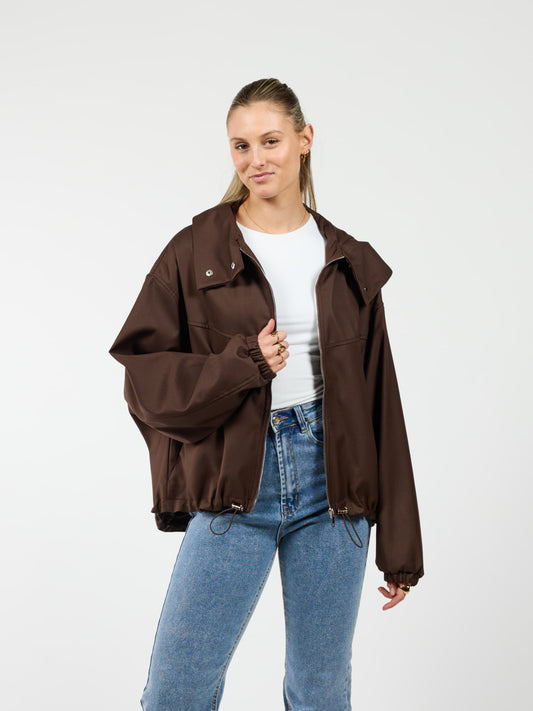 Bibi jacket | Dark brown | Tall