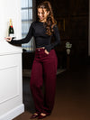 Billie Balloon Jeans | Bordeaux | Stretch | Tall
