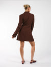 Luna Blazer Dress | Brown | Tall