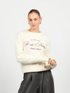 Camille Knit | Off-white | Red print | Tall