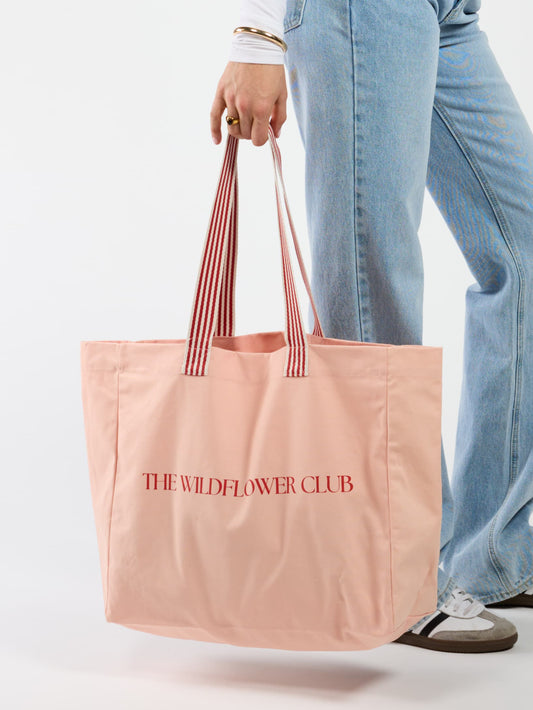 Canvas bag large | Pink | The Wildflower Club
