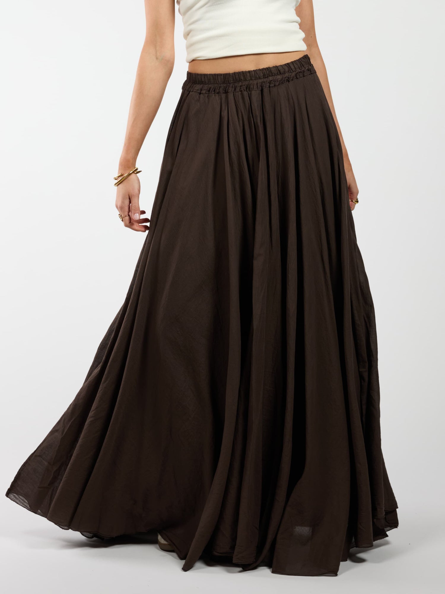 Celine Maxi Skirt | Dark Brown | Tall