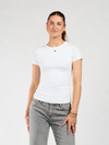 Liza short sleeve top | White | Tall