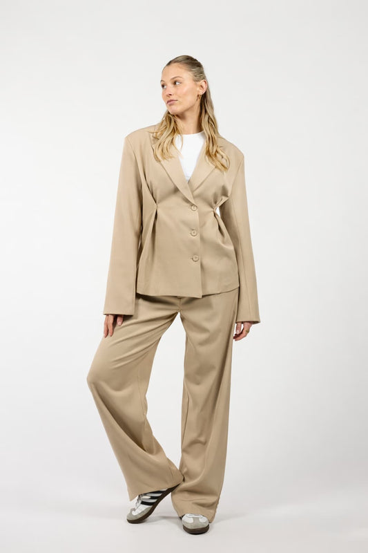 Mae Trousers | Beige | Tall