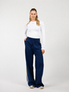 Izzy pants | Navy with yellow stripe | Tall