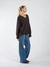 Chloé V-Neck Knit | Brown | Tall
