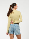 Cilia | Long sleeve button-up top | Green | Tall
