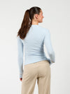 Cilia | Long sleeve button-up top | Light Blue | Tall