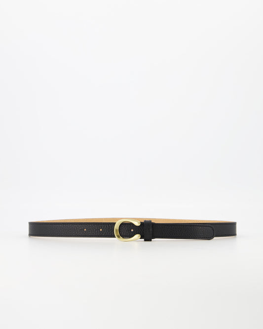 Cece belt black | gold buckle