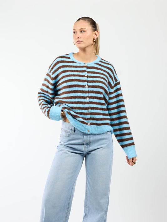 Vive Vest | Blue Brown striped | Tall