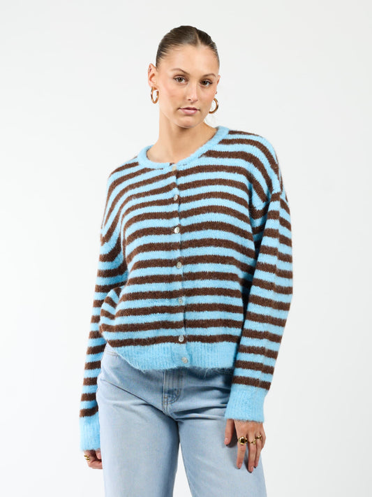 Vive Vest | Blue Brown striped | Tall