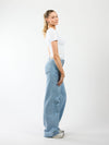Indy | Mid Waist Wide Leg Jeans | With Pinstripe | Stretch | Tall