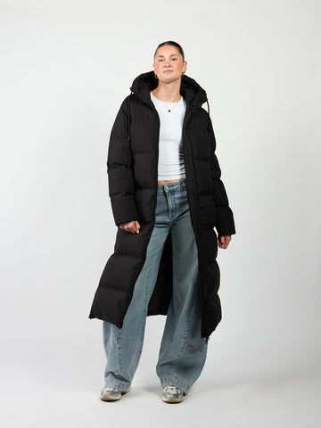 May Maxi Pufferjas | Zwart | Tall