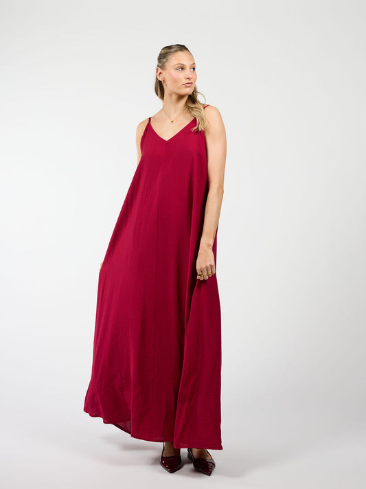 Anna Maxi Dress | Bordeaux | Tall