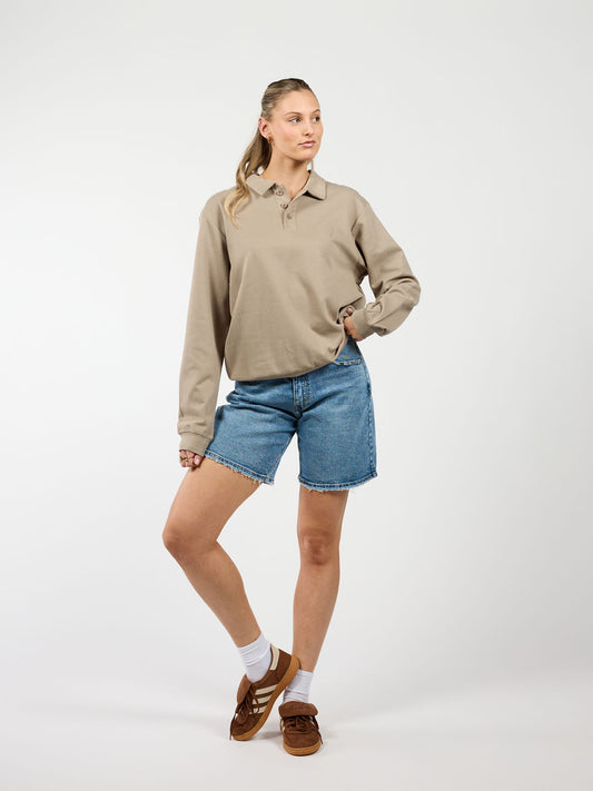 June | Polo Collar Sweater | Sage Green | Tall