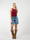 Noa Basic Tank Top | Berry | Tall