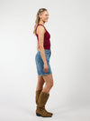 Noa Basic Tank Top | Berry | Tall