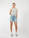 Hazel | Button Tank Top | Grey | Tall