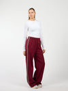 Izzy pants | Dark purple with stripe | Tall