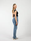 Lucie top open back | Short sleeve | Black | Tall
