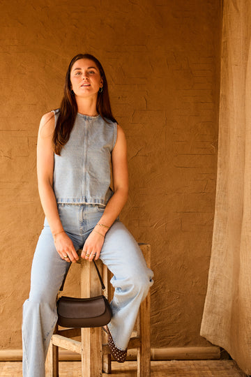 Lulu | Co-ord | Denim top | Blue | Tall