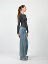 Liza long sleeve top | Dark grey | Tall