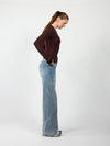 Liza long sleeve top | Dark brown | Tall