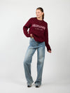 It's like a club | Knitted sweater | Bordeaux | Tall