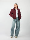 Mara Cropped Puffer Jack | Bordeaux | Tall