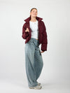 Mara Cropped Puffer Jack | Bordeaux | Tall