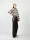 Kaya Knit | Bruin gestreept | Tall