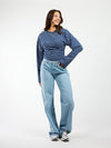 Sanna Tee | Navy striped | Tall