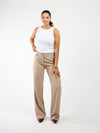 Kate | Wide leg trousers | Taupe | Tall