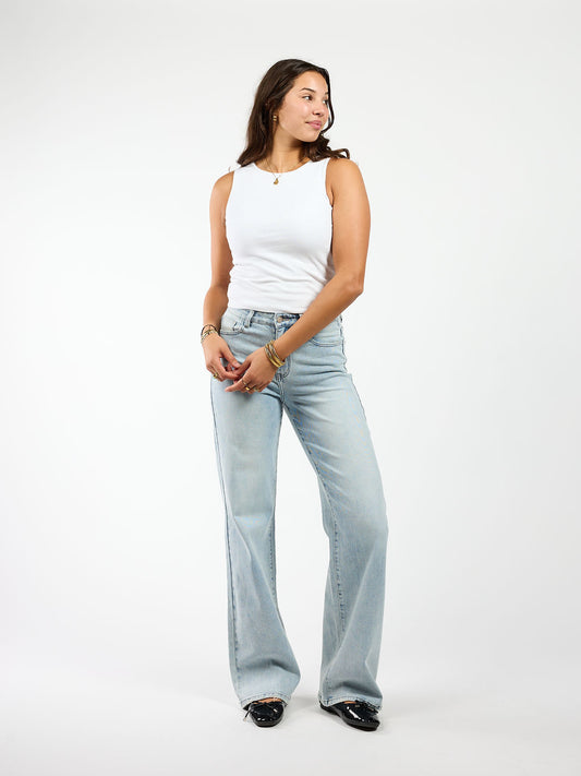 Jenny | Wide Leg Jeans | Stretch | Light Blue | Tall