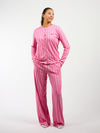 Nora pajama pants | Co-ord set | Pink striped | Tall