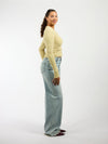 Cilia | Long sleeve button-up top | Green | Tall