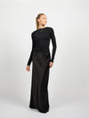 Sammy Satin Skirt | Black | Tall