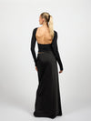 Sammy Satin Skirt | Black | Tall